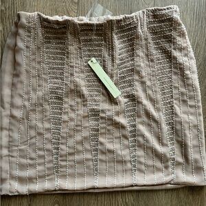 Lauren conrad Vintage charm taupe beaded skirt Size Small womens  NWT